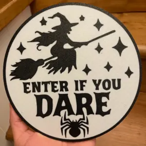 Halloween skilt - Enter if you dare