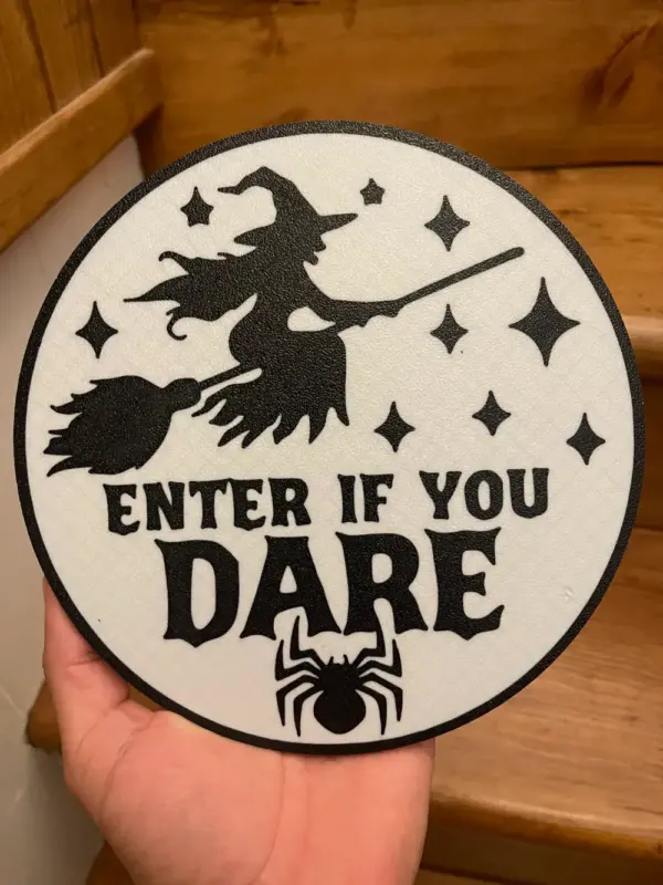 Halloween skilt - Enter if you dare